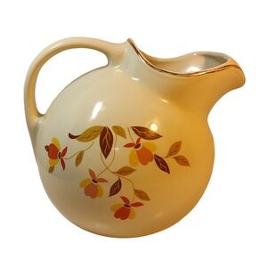 Halls Superior Ball Tilt Jug Quality Kitchenware Autumn Leaf Vintage Cottage 8in